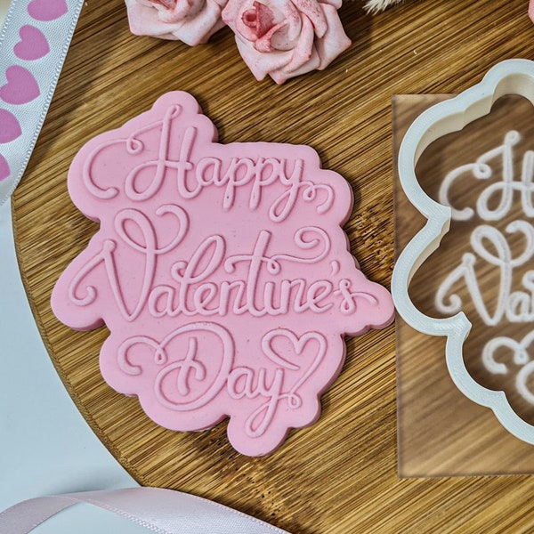 Happy Valentines Cookie Cutter + Embosser