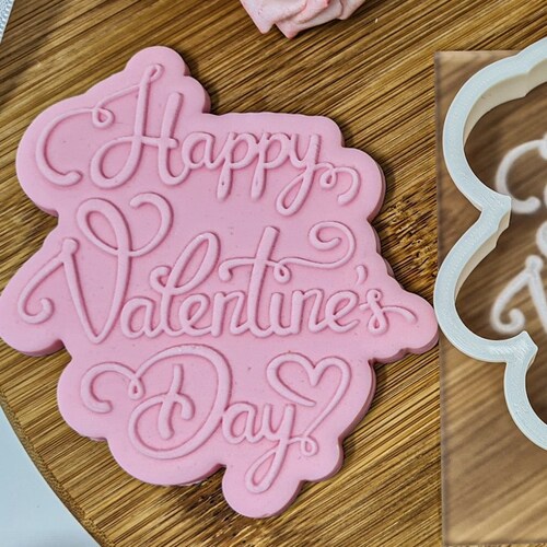 Envelope of Hearts Cookie Cutter and Stamp Valentines Cookie Etsy