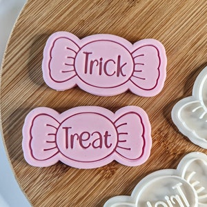 Halloween Candy Treat Or Trick Cookie Cutter + Stamp
