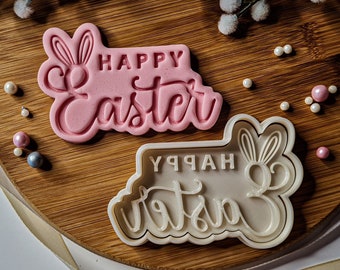 Happy Easter Cookie Cutter + Stamp