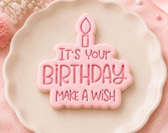Happy Birthday Cookie Cutter + Stamp