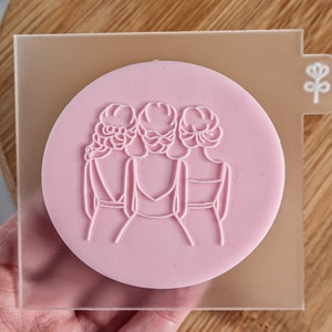 Bride And Bridesmaids Fondant Cookie Embosser