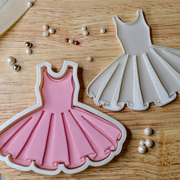 Ballerina Tutu Dress Cookie Cutter + Stamp