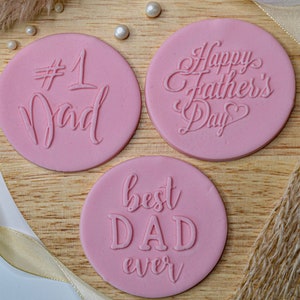 Happy Fathers Day, Best Dad, No.1 Dad Cookie Embosser