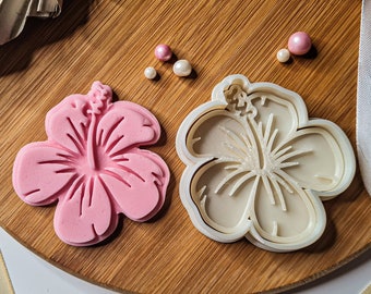 Hibiscus Flower Cookie Cutter + Stamp