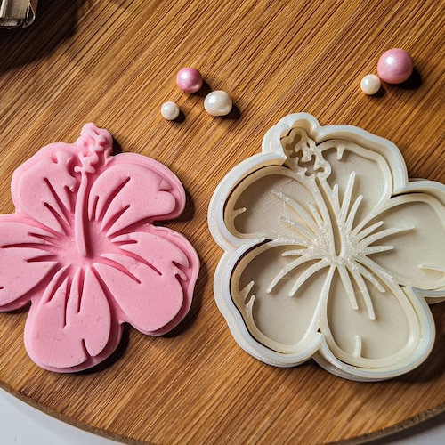 Hibiscus Flower Cookie Cutter Stamp Etsy