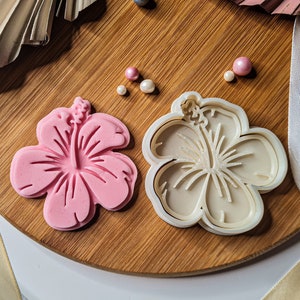 Hibiscus Flower Cookie Cutter + Stamp