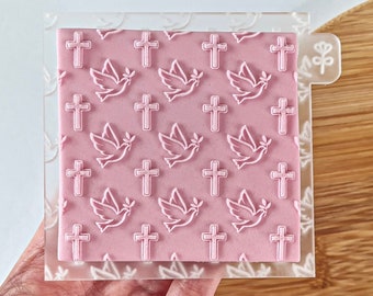 Dove With Cross Pattern Cookie Embosser