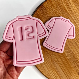 Football T-shirt Cookie Cutter + Stamp + Numbers