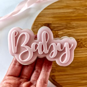 Baby Text Cookie Cutter + Stamp