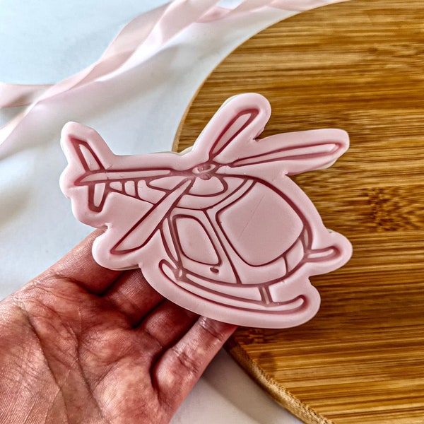 Helicopter Cookie Cutter + Stamp