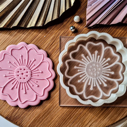 Flower Cookie Cutter Stamp / Lilly Flower Cookie Cutter Etsy
