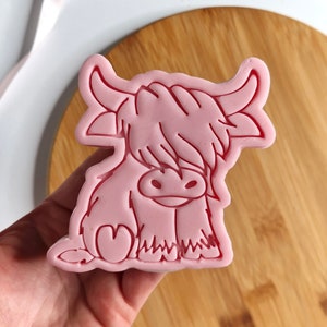 Highland Cow Cookie Cutter + Stamp