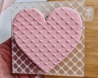 Heart Pattern Cookie Cutter + Embosser
