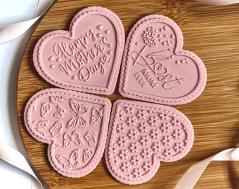 Mother's Day Hearts cookie Cutters + Embosser