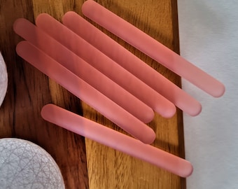 Frosted Blush Pink Acrylic Cakesicle Lollipop Sticks