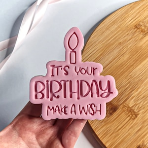 Happy Birthday Cookie Cutter + Stamp