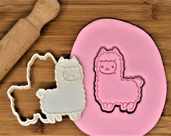 Alpaca Cookie Cutter + Stamp