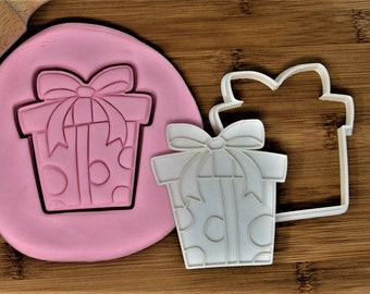 Christmas / Birthday  Present Cookie Cutter + Stamp