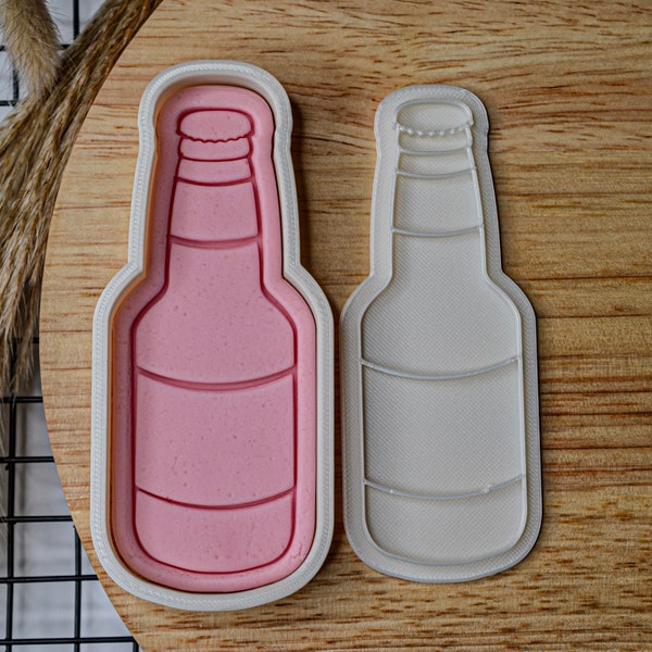 Bouteille de bière Cookie Cutter + Tampon