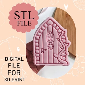 Digital STL File, Fairy Door Cookie Cutter And Stamp, 3D Printing, Instant Download