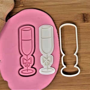 Champagne Glass Cookie Cutter + Stamp