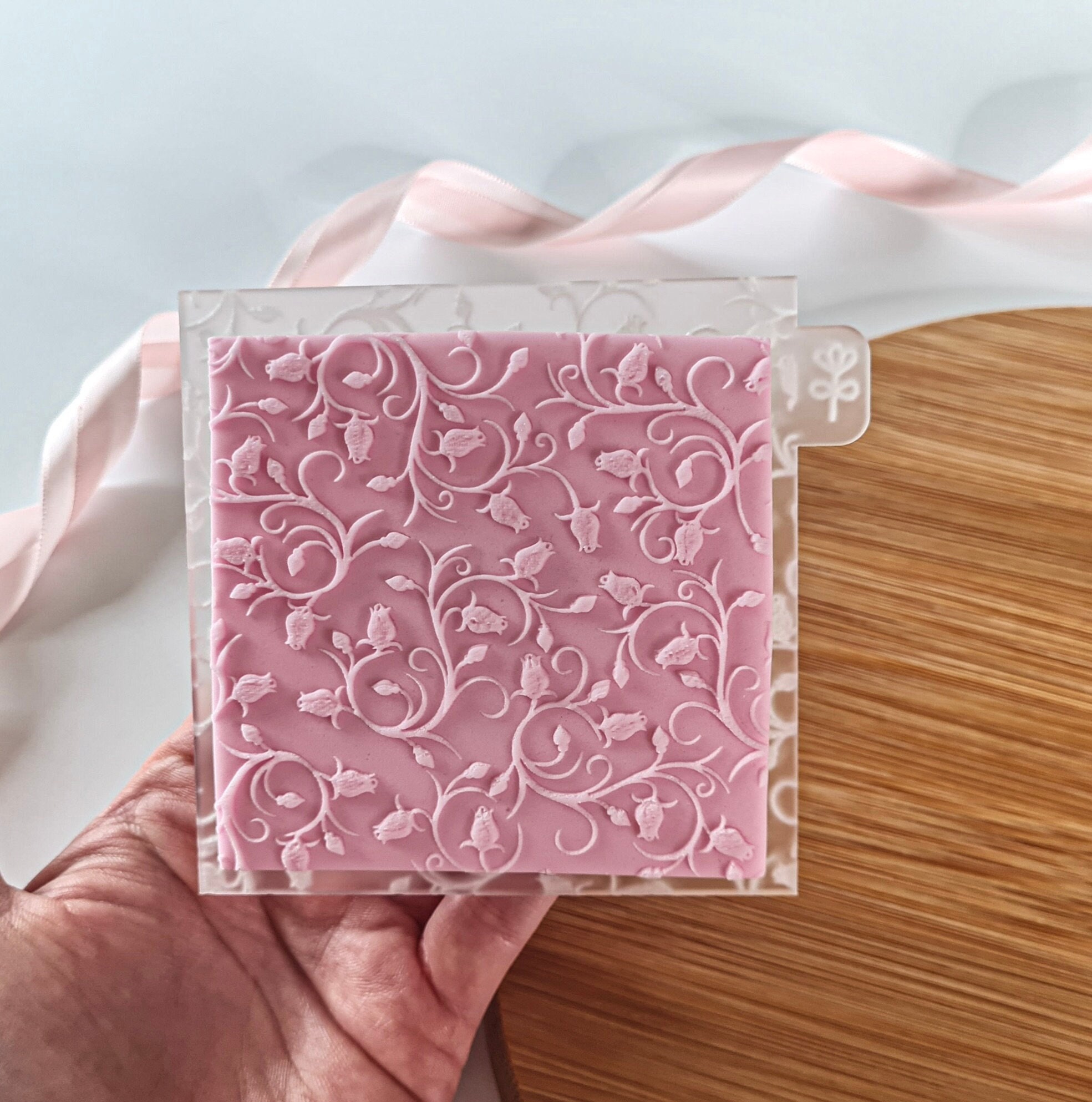 Rose Pattern Cookie Embosser