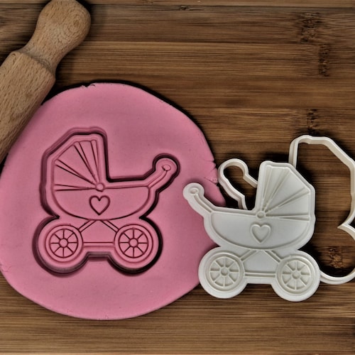 Baby Pram Cookie Cutter Stamp Etsy