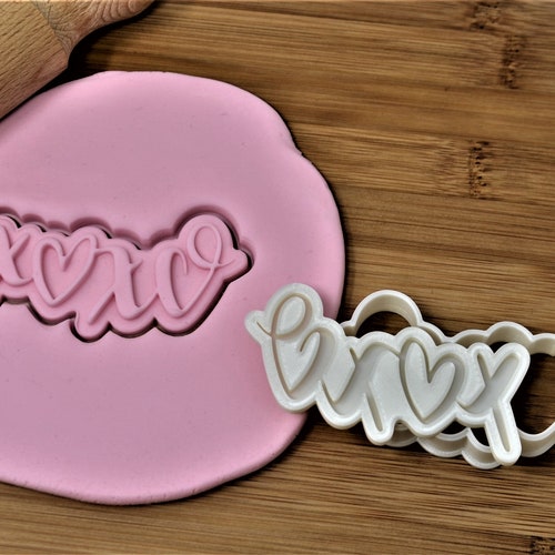 Envelope of Hearts Cookie Cutter and Stamp Valentines Cookie Etsy