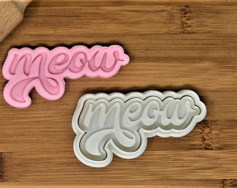 Meow Cookie Cutter + Stamp