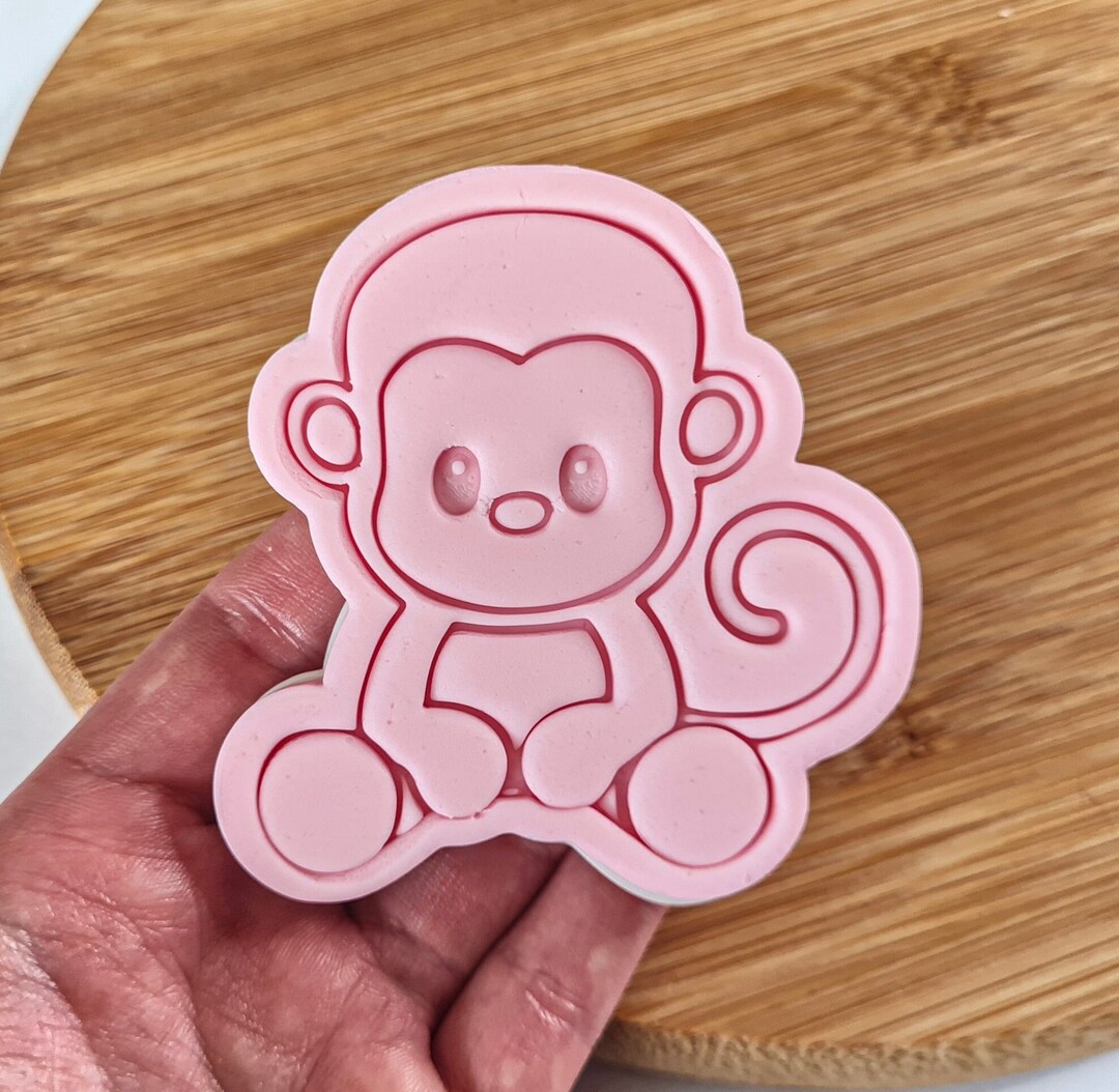 Monkey Cookie Cutter + Stamp - Etsy