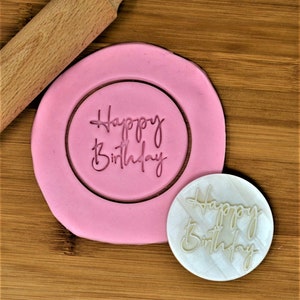 Happy Birthday Cookie Cutter / Embosser
