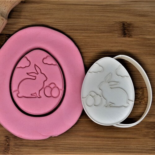 Happy Easter Cookie Cutter Stamp Etsy