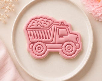 Dump Truck, Construction Cookie Cutter + Stamp