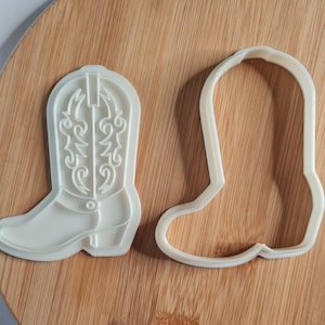 Cowboy Boots Cookie Cutter Stamp zdjęcie 2