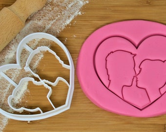 Heart Couple In Love Cookie Cutter