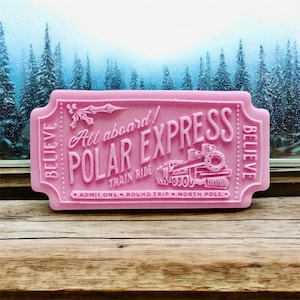 Christmas Polar Express Ticket  Fondant Reverse Embosser + Cutter