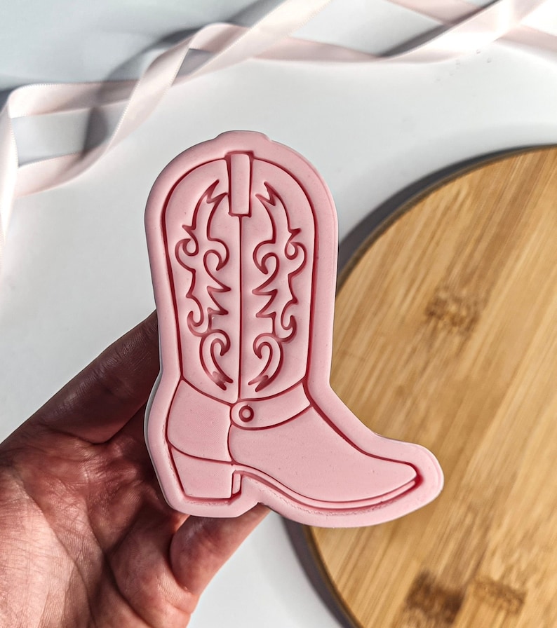 Cowboy Boots Cookie Cutter Stamp zdjęcie 1