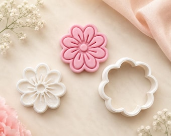 Mini Flower Cookie Cutter + Stamp 42x42 mm