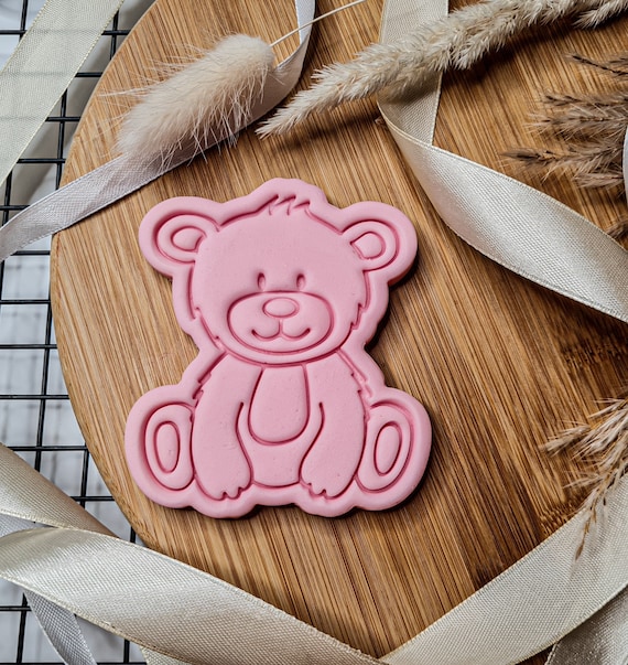 Valentines Teddy Bear Cookie Cutter + Stamp