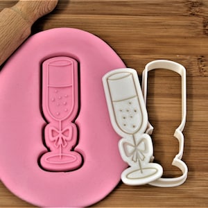 Champagne Glass Cookie Stamp/Debosser