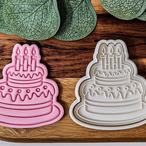 Birthday Cake Cookie Cutter + Stamp