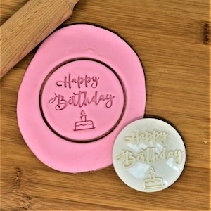 Happy Birthday Cookie Stamp / Embosser