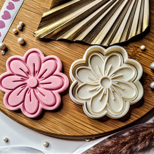 Flower Cookie Cutter Stamp Etsy