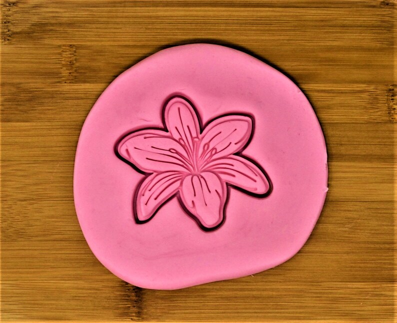 Flower Cookie Cutter Stamp / Lilly Flower Cookie Cutter Etsy
