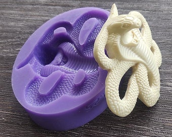 Snake Silicone Mold for Resin Clay Soap snake Candle Mold Fondant Cake Candy mold pendant mold