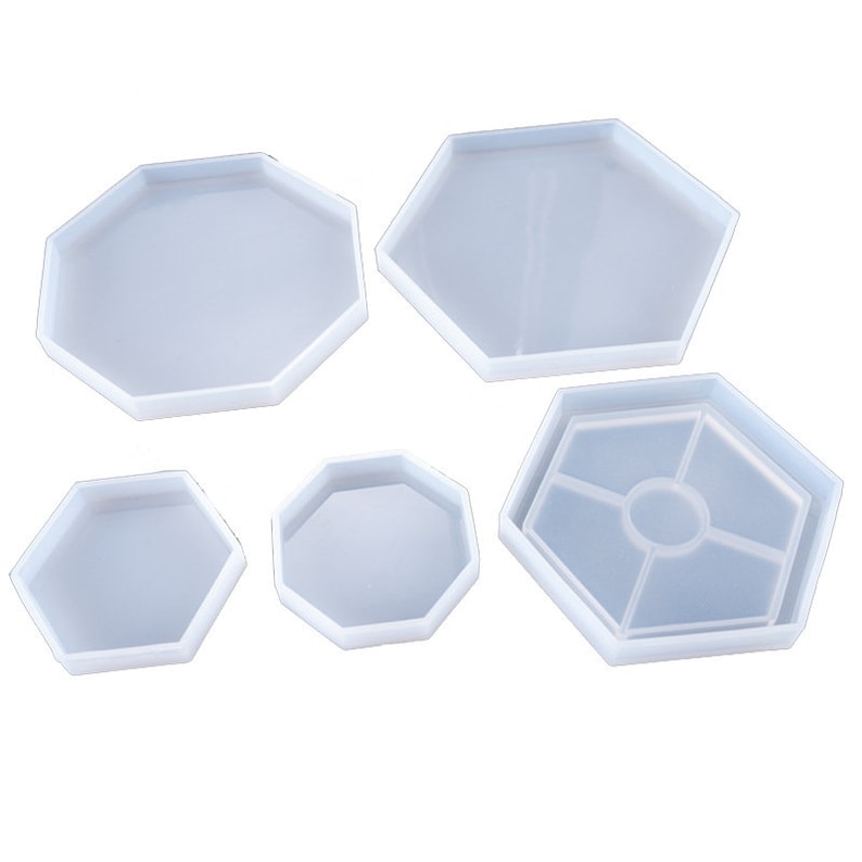 Silicone mold for resin Flower pot Base Tea Coaster Crystal Epoxy DIY Mold baking mold