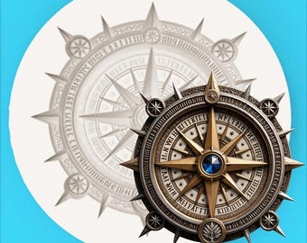 Vintage Compass Mystical Chocolate Dessert Decoration Handmade Gift Making Silicone Mold