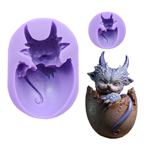 3D Large Dragon Head Silicone Molds for Epoxy Resin Cake