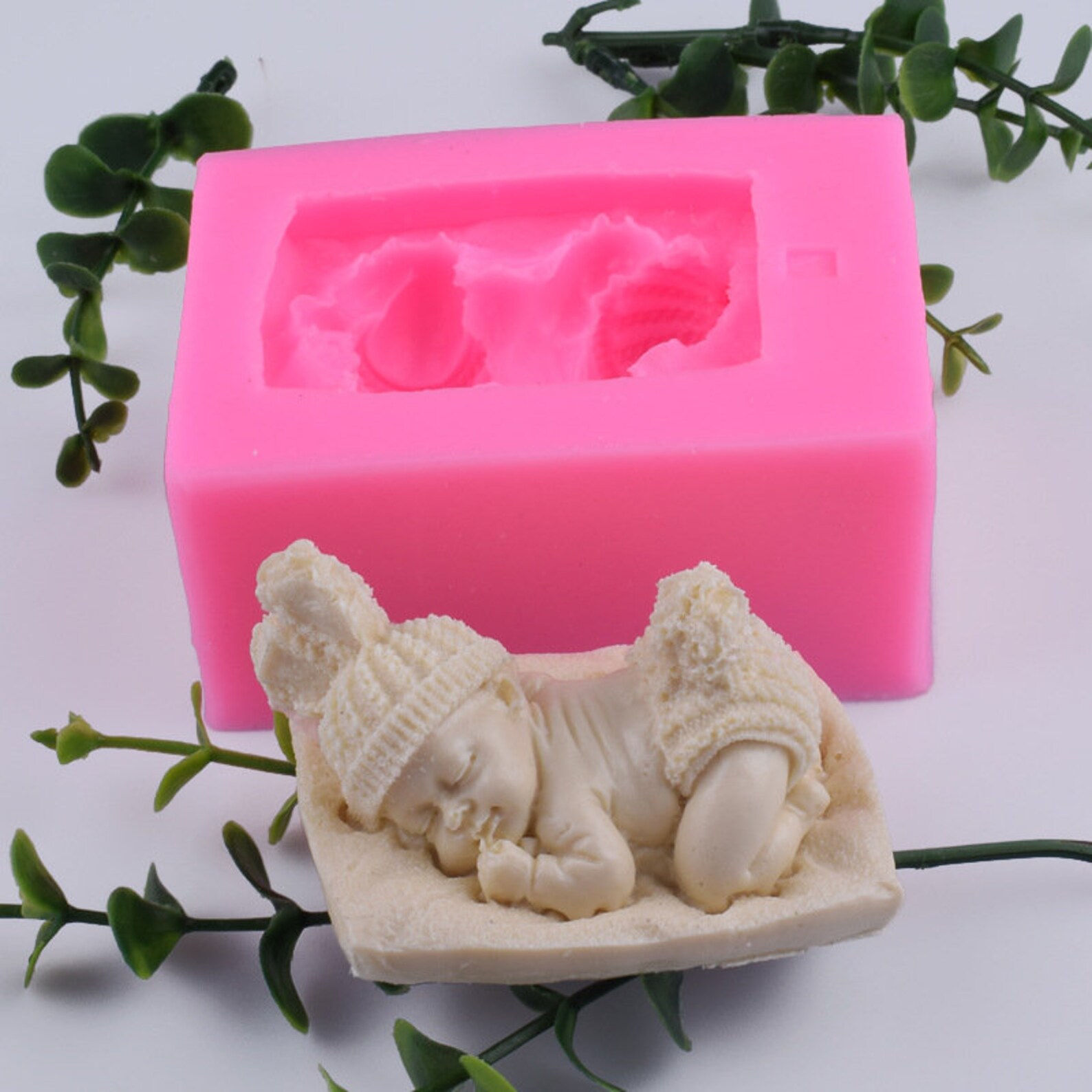 Sleeping Baby Shape Fondant Silicone Mold Cake Decoration Mold Etsy